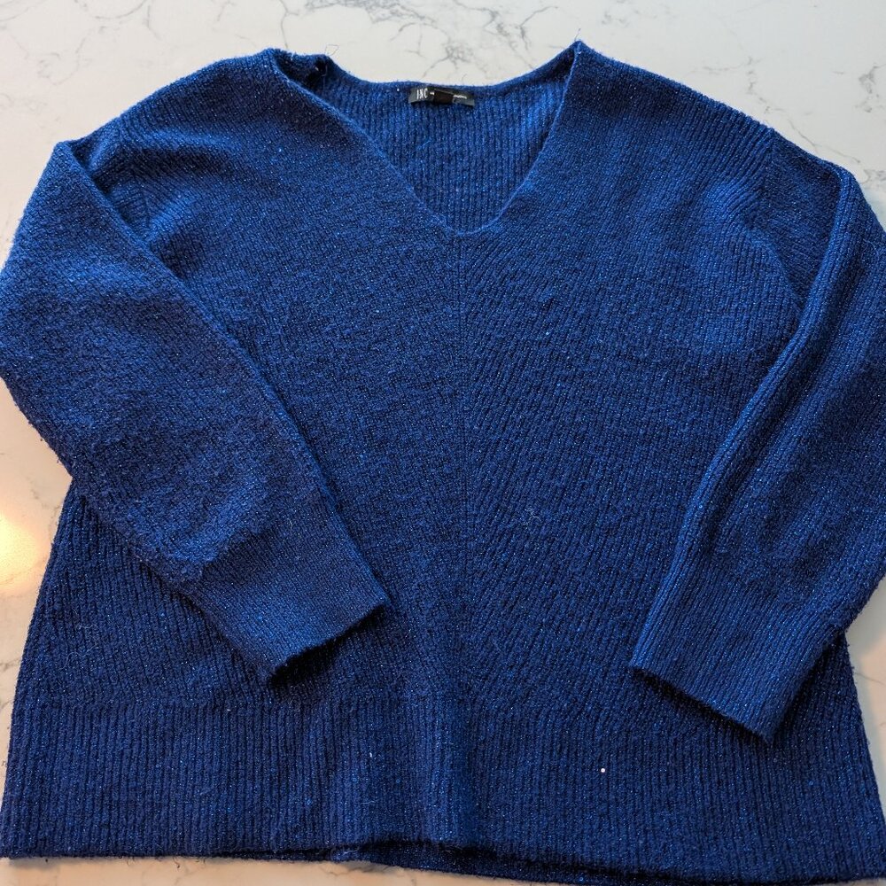 Blue sparkly INC sweater, size XL